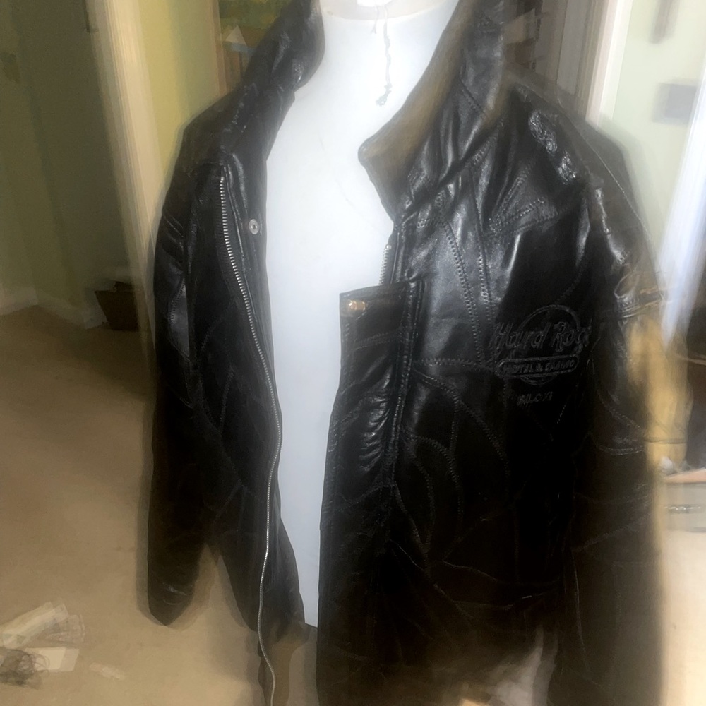 100% real leather jacket, Hard rock